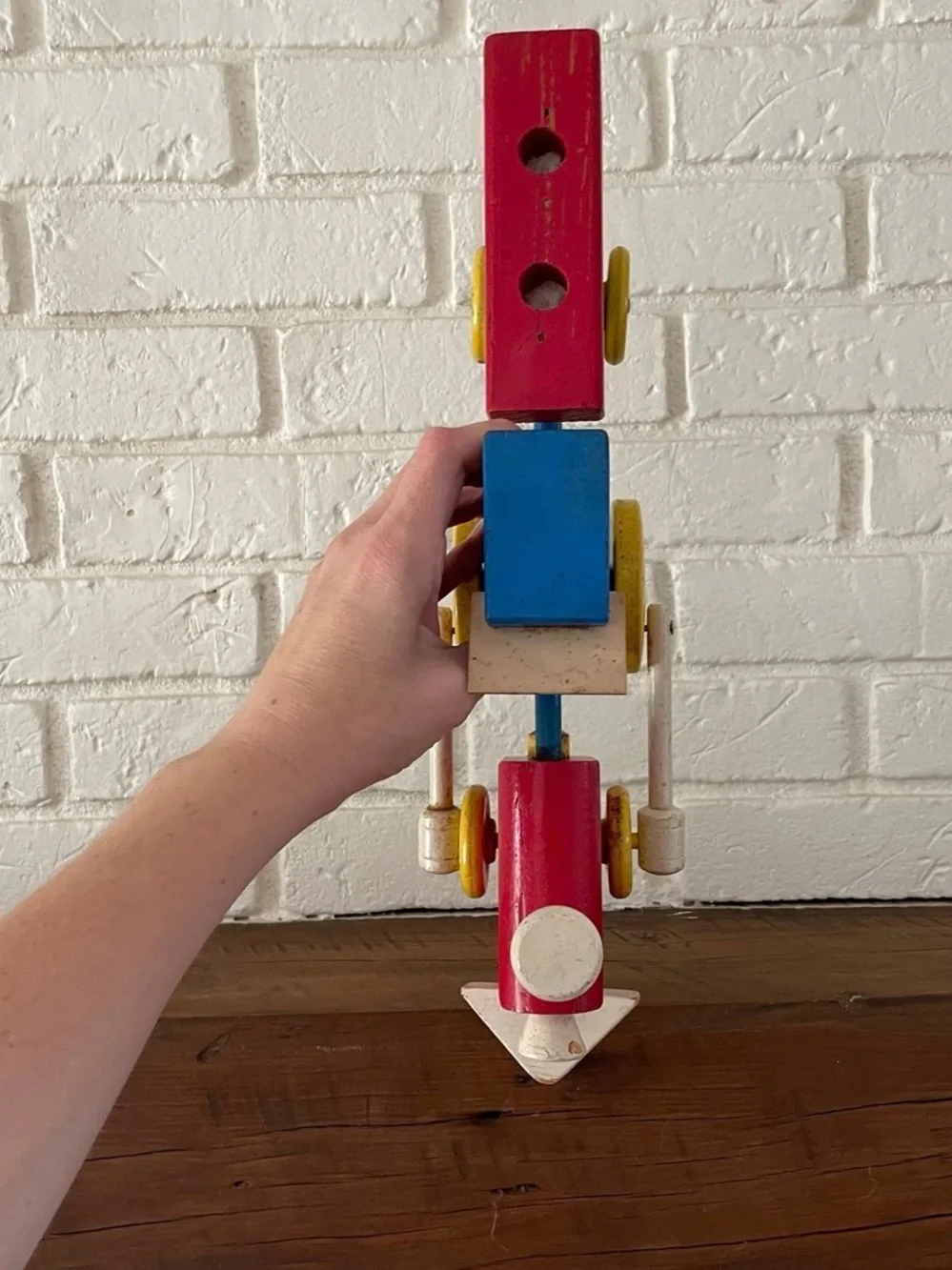 Vintage Wooden Pull Toy Train - Multicolor Childhood Interests Inc.